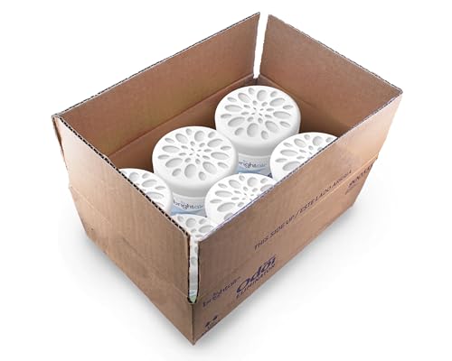Image of Bright Air 14 oz Odor Eliminator Gel, Light & Pure Unscented, Case of 6, Lasts up to 90 Days