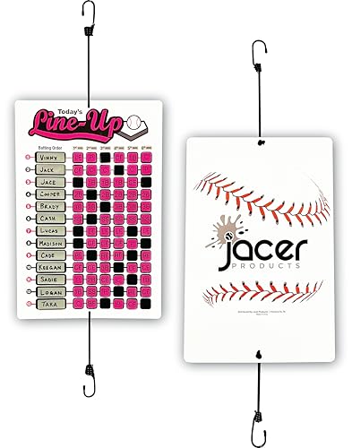 Jacer Products 13 Player Line Up Board (13 Player Line Up Board, Pink)