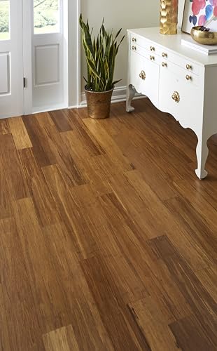 Islander Flooring - Waterproof Engineered Strand Bamboo Flooring Flooring DIY Install - Honeystone