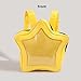 Vobomo Yellow Star Kawaii Backpack PU Leather Ita Bag Backpack Y2k Shoulder Bag Aesthetic Cute Backpack (Yellow)