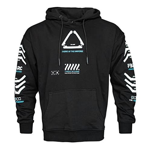 Fabric Of The Universe Techwear Graphic Cyberpunk Streetwear Fashion Hoodie (Black T-Core 2B, Medium) #TOP1