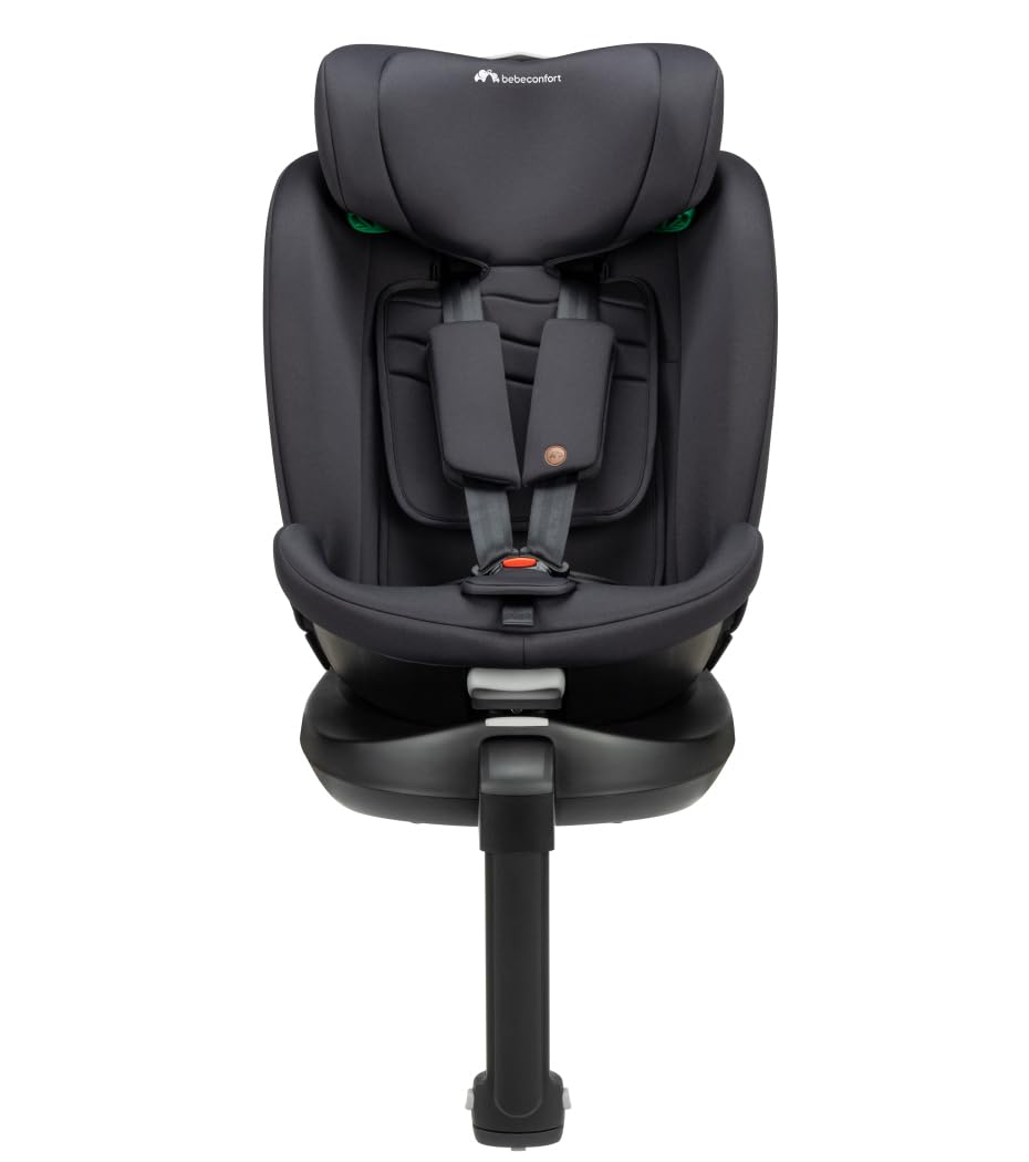 Bebeconfort Artemis 360 i-Size, Autositz 360 drehbar, 0–12 Jahre, 40–150cm, ISOFIX Kindersitz, Stützbein-Installation, 360-Grad-Drehung, 8 Liegepositionen, 12 Kopfstützenpositionen, Mineral Black