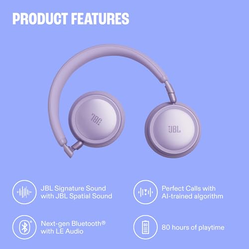 Image of JBL Live 680NC - Wireless on-Ear True Adaptive Noise Cancelling Headphones, JBL Signature Sound with Hi-Res Audio, 2-mic Perfect Calls 2.0 with AI-Trained Algorithm, & Personi-Fi 3.0 (Green)