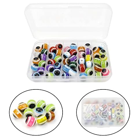 Fishcm Fisheye Bead Bait Eggs Kits - 200pcs Floating Ball Stoppers with Box for Saltwater, Freshwater Salmon and Trout Fishing Cover