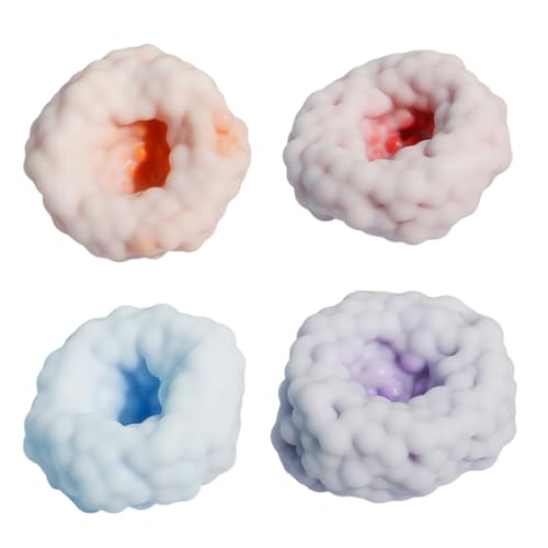 4 pièces Taba Squishy, balle anti-stress, balle de stress pour enfants, Fufu Squishy, balle anti-stress pour adultes, balle anti-stress à perles, balle anti-stress en forme de raisin, adaptée aux