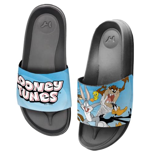 Popfunk Looney Tunes Group Circle Unisex Adult Slides Adjustable Flip Flop Sandals Officially Licensed Hypd Slydr Switch™3