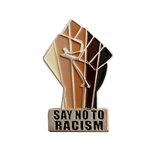 Say no to racism black lives matter enamel pin badge brooch memorabilia