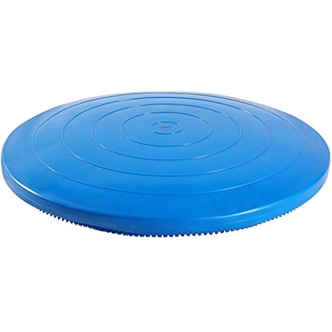 JFIT Inflatable Balance and Stability Disc - LARGE 26" Large Yoga Wobble Cushion Trainer - Core Fitness and Workout Equipment Discs for Home, Office Chair, Ankle Strength and Pet Activity Cover