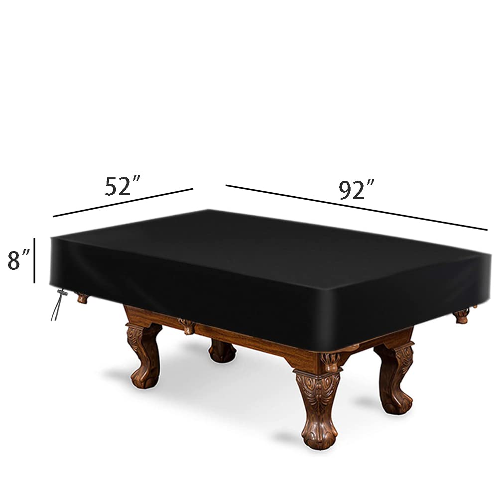 Nappe De Billard Farbric – 2,1 M, Noir, Oxford 600D, Imperméable, Antipoussière, Avec Cordon De Serrage