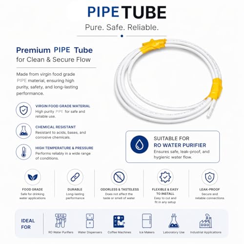 Image of Ionix 1 /4 Inch Water Purifier Tube with Cutter Combo | 10 Meter Food Grade Flexible Tubing Replacement Kit