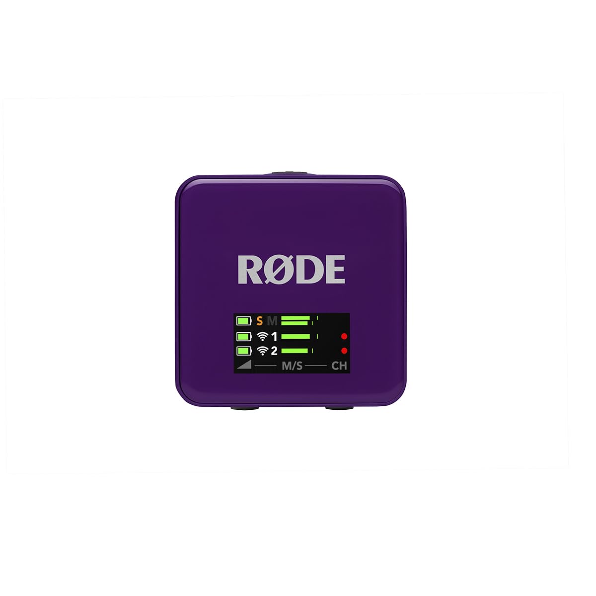 RØDE Wireless GO (Gen 3) – Kompaktowy mikrofon bezprzewodowy – Krystaliczna jakość dźwięku, nagrywanie 32-bitowe Float, automatyczna kontrola poziomu, do telefonów, kamer i komputerów (Fioletowy)
