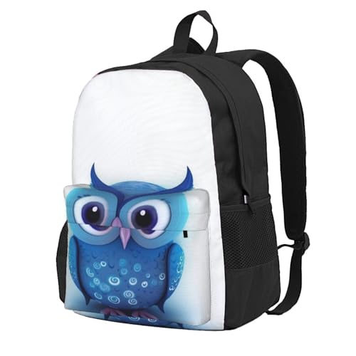 blue owl(1 printed Adult backpack Travel Shoulder daypack