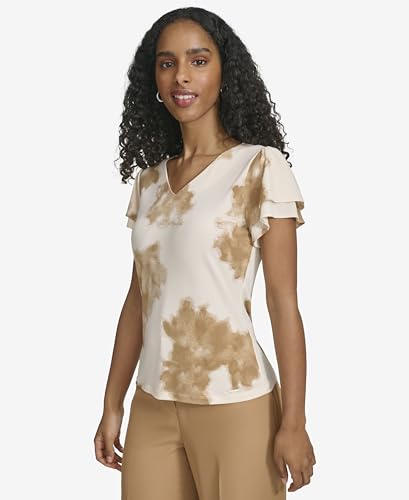 Image of Calvin Klein Women's Sleeveless Collared Twist Front Blouse