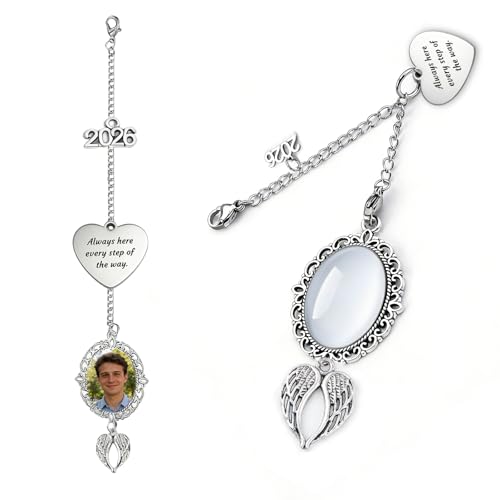 Allyix Graduation Tassel Photo Charm 2026 Single Piece Memorial Grad Cap Charm for Graduation Gown Ceremony DIY Graduation Gift & Keepsake (Photo Not Included)