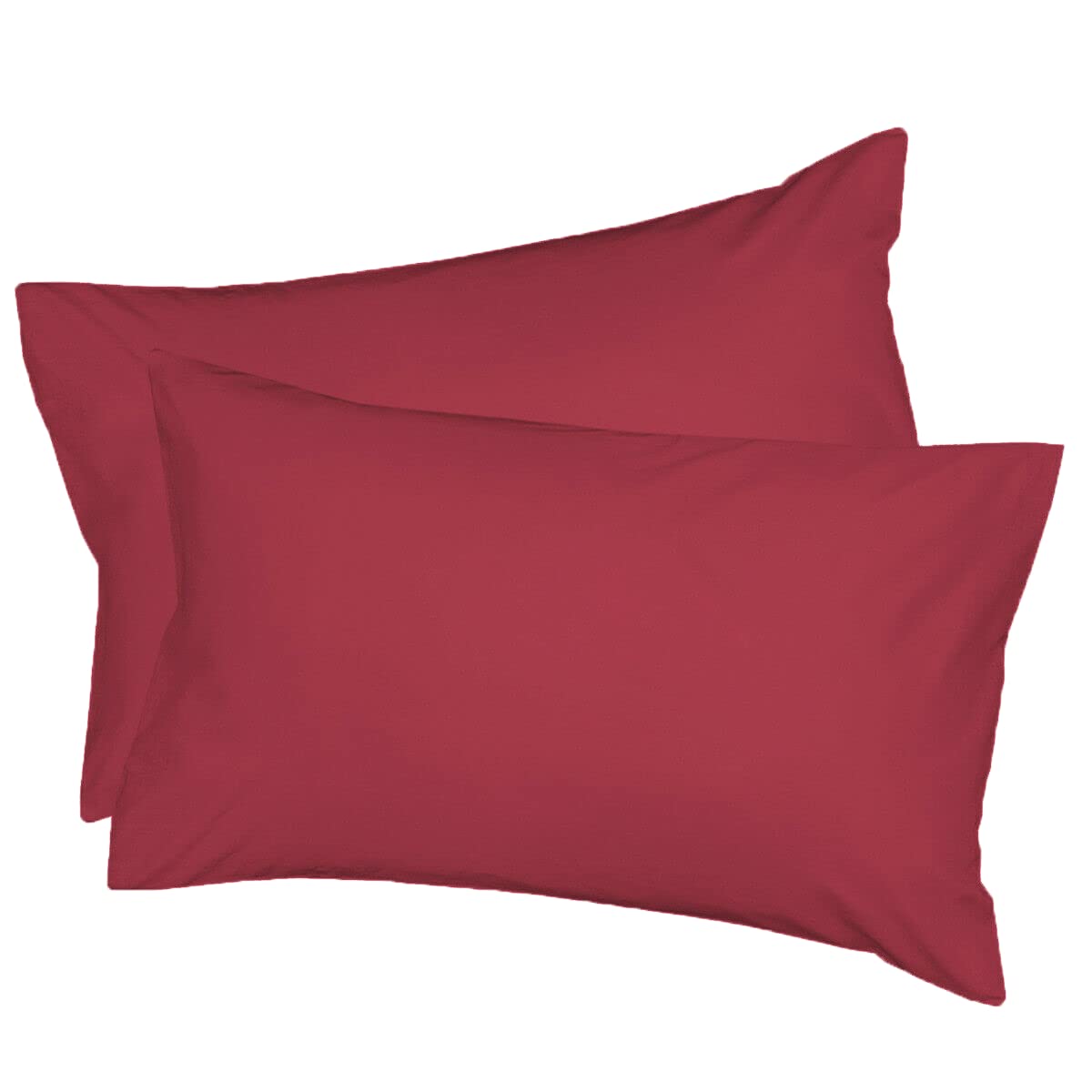 Pillow Case Luxury Poly Cotton Housewife 1 2 3 4 Pair Pack Bedroom Pillow Cover (6, Red)
