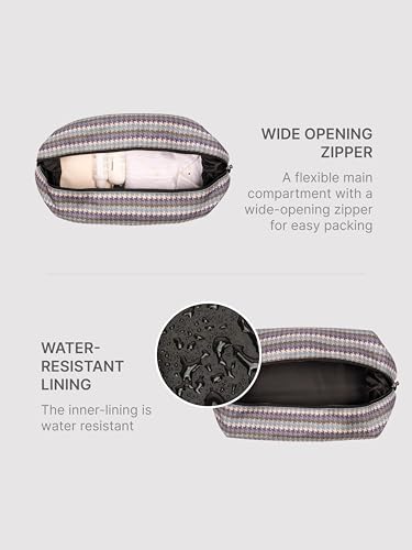 Image of ZOUK Collapsible Duffle Bag for Men and Women | Lightweight Foldable Travel Duffel Bag | Vegan Leather & Handcrafted Fabric | Water-Resistant Lining | 33L Weekend & Short Trip Bag | Bombay Houndstooth