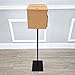 FixtureDisplays® Beige Metal Donation Box Floor Stand Lobby Foyer Tithes & Offering Suggestion Collection Ballot Box 11065+10918-BEIGE-NF