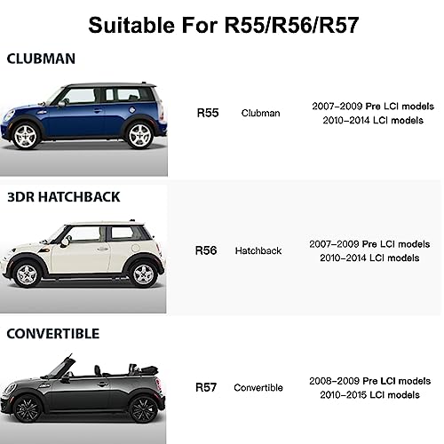 Mini R55 R56 R57 Portavasos para Carro, 3 Piezas de Silicona miniatura 6