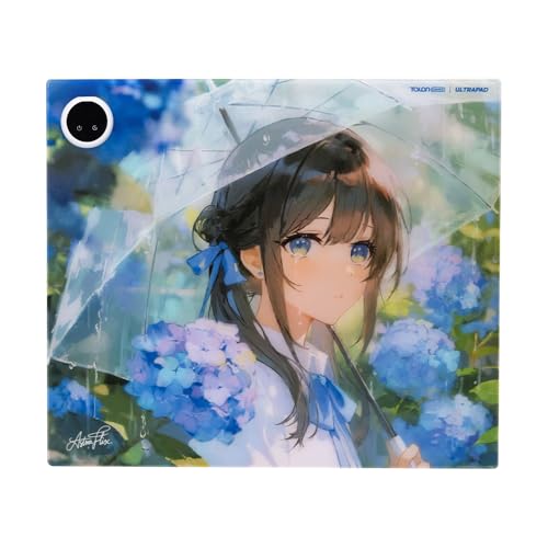 Image of TALONGAMES Heated Glass Gaming Mouse Pad, Large 490x420mm Tempered Glass Mousepad for Esports, 4-Level Temperature Control, Fast Heating, Warm & Cold-Proof, Ultra-Smooth Glide (ULTRAPAD P2-Nagisa渚)