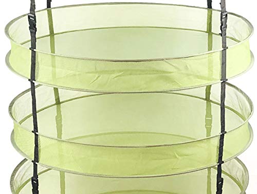 HORTIPOTS-Hanging-Drying-Racks-2-FT-Mesh-Herb-Dryer-for-Herbs-and-Clothes-2-FT-Diameter-Green HORTIPOTS Hanging Drying Racks 2 FT Mesh Herb Dryer for Herbs and Clothes 2 FT Diameter Green