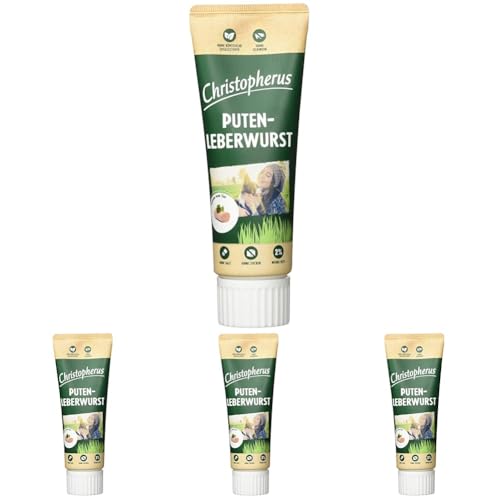 Christopherus Puten-Leberwurst für Hunde, 75 g (Packung mit 4)
