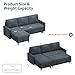 Shintenchi Sofa Couch, Pullout Sofa Bed,2 in 1 Pull Out Couch Bed with Storage Chaise for Living Room,Sleeper Sofa Couches Linen Sectional Sofa
