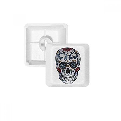 Clavier mécanique Skull Mexico blanc pour bureau de créateur