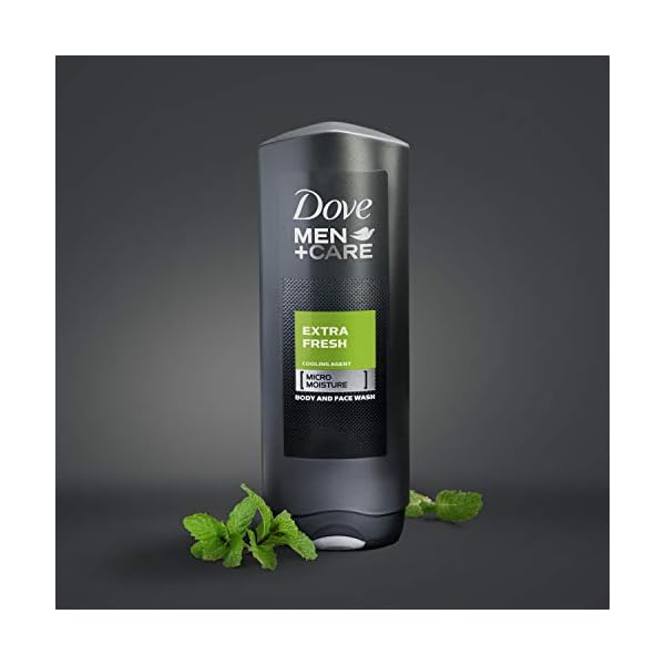 DOVE-MEN-CARE-Body-Wash-and-Shower-Gel-Dermatologist-Recommended-Effectively-Washes-Away-Bacteria-While-Nourishing-Your-Skin-Extra-Fresh-Rosemary-72-Fl-Oz-Pack-of-4 DOVE MEN + CARE Body Wash Extra Fresh for Men's Skin Care Body Wash Effectively Washes Away Bacteria While Nourishing Your Skin, 18 Fl Oz (Pack of 4)