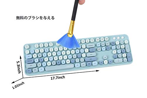 Image of UBOTIE Colorful Wireless Keyboard and Mouse Combo (Blue-Colorful)