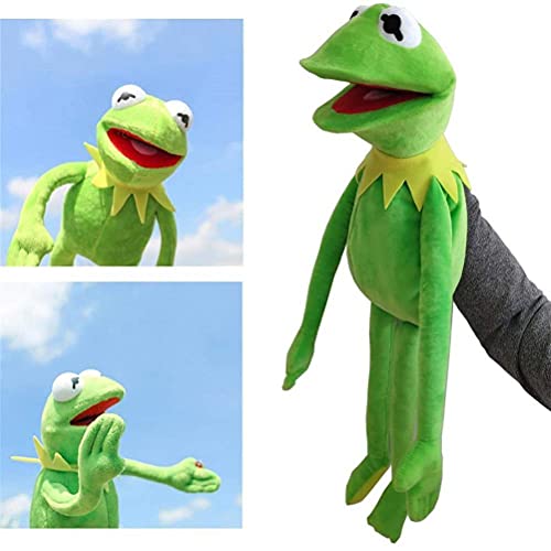 Fantoche de sapo Kermit, sapo macio de pelúcia de pelúcia de 60 cm, sapo macio
