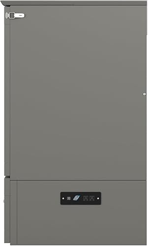 Miniatura 16 de AFI, Southampton Murphy - Cómoda de cama individual XL con colchón de 6 pulgadas, cajón de almacenamiento y cargador USB integrado, color gris