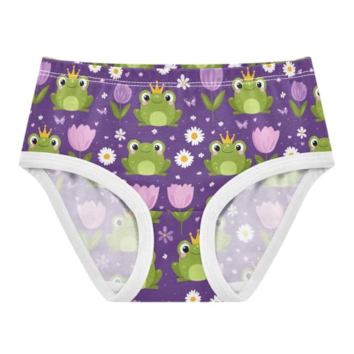 Girls Underwear Soft Cotton Frog Kids Panties in Sizes 2/3t, 4t, 5t, 6 and 8