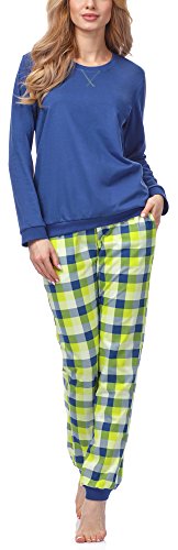 Cornette Pijama Conjunto Camiseta y Pantalones Mujer 634 2016 (Jeans (Meggie), S)