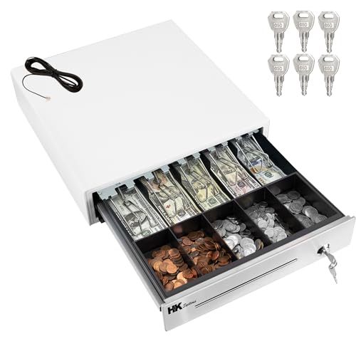 16in Stainless Steel Front Cash Drawer with 5 Bill/5 Coin Till