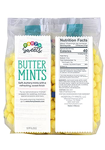 Party Sweets Yellow Buttermints, 2.75 Pound, Appx. 350 Pieces From Hospitality Mints #TOP2