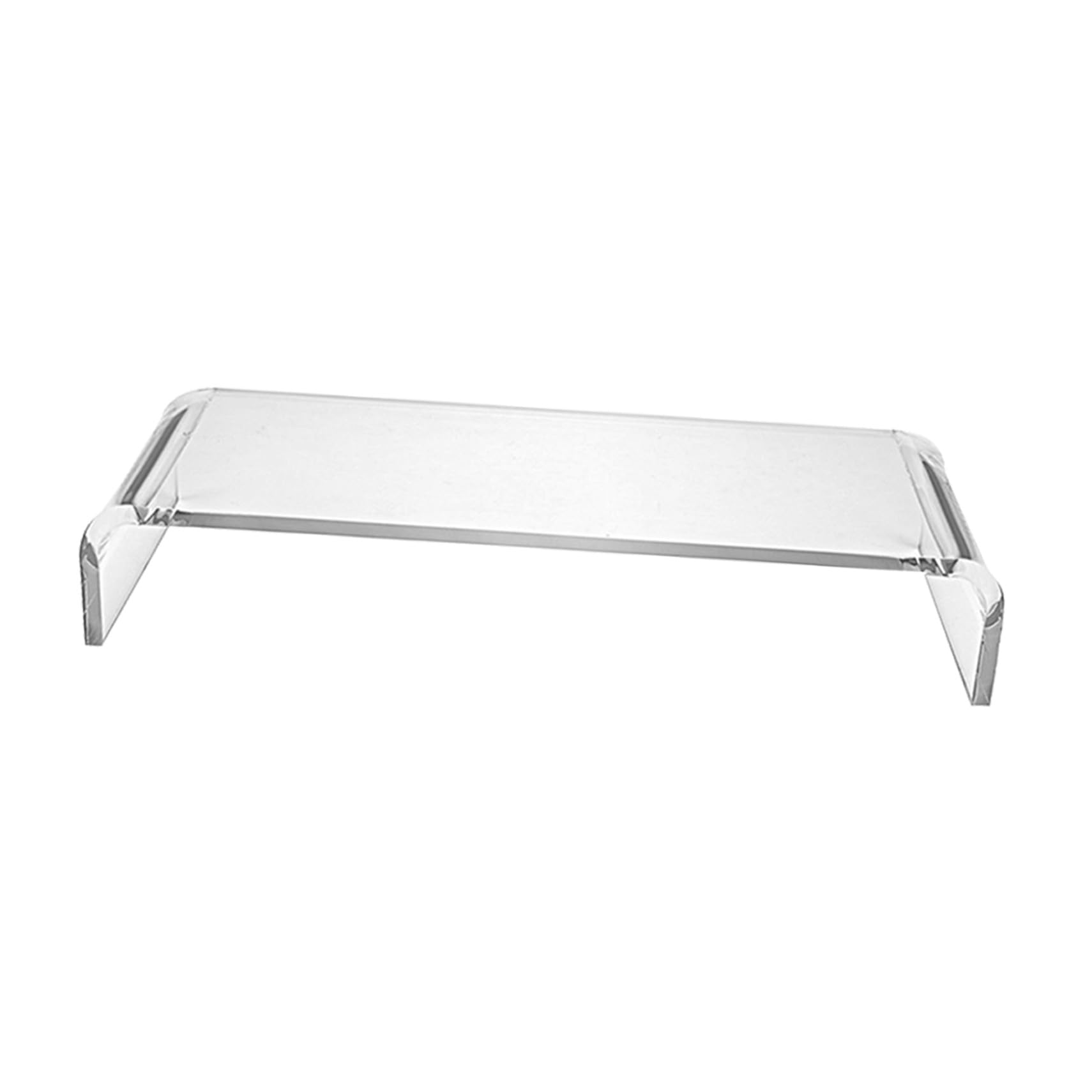 Uonlytech Supporto Alza Monitor in Acrilico Trasparente con Protezione Tastiera Resistente Rialzo per Laptop e Computer da Scrivania Miglioramento Postura e Organizzazione Ufficio