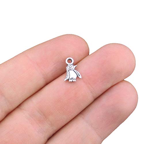 Bohemian Findings BULK 100 Penguin Antique Silver Tone Charms - SC1182