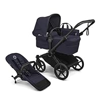 Bugaboo Donkey 6 Single, 2-in-1-Kinderwagen, umbaubar zum Doppel- und Zwillingskinderwagen, Kinderwagen für Neugeborene & Kleinkinder, doppelter Stauraum und komfortable Einhand-Lenkung, Deep Indigo