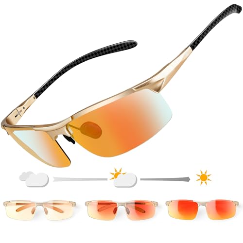 Image of BIRCEN Carbon-Fiber Polarized Sunglasses for Men: 0.74 oz & UV Protection