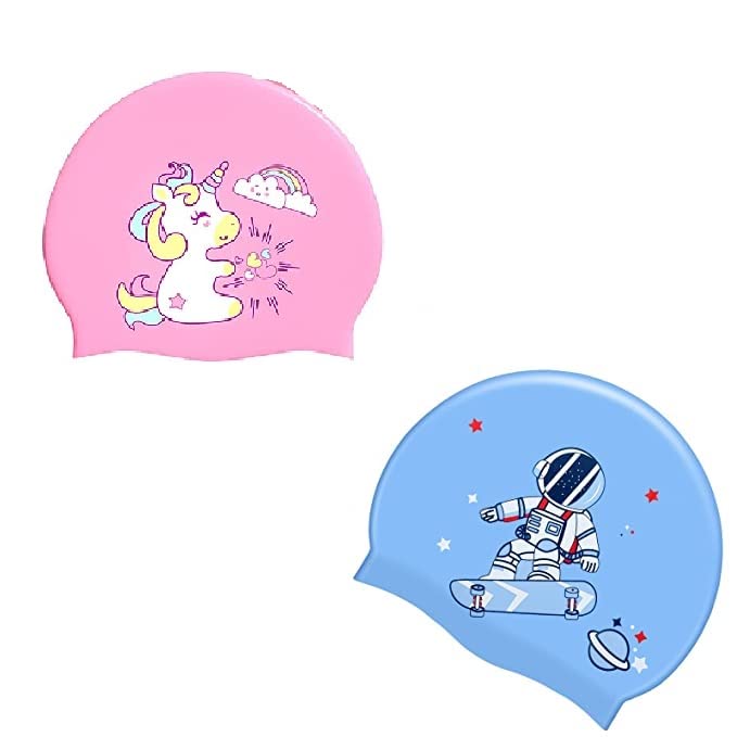See full amazon price history chart for El Regalo 2 PCs Kids Swimming Caps Set- Silicone Swimming Hat for Girls Boys Waterproof Bathing Caps for Long & Short Hair with Unicorn, Astronaut, Heart, Fairy Mermaid (Unicorn & Astronaut) El Regalo 2 PCs Kids Swimming Caps Set- Silicone Swimming Hat for Girls Boys Waterproof Bathing Caps for Long & Short Hair with Unicorn, Astronaut, Heart, Fairy Mermaid (Unicorn & Astronaut) (B0BYVXLN98) Amazon Price History, Amazon Price Tracker