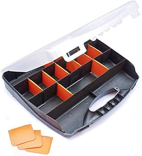 Toolzone Divided Compartment Organiser Plastic Case Box - Small - 320mm