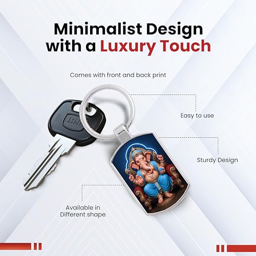 Image of Premium Printed Metal Keychain for Men & Women | High-Definition Artwork Print | Durable Key Ring for Car, Bike, Home & Office Keys | Stylish Decorative Key Holder Gift