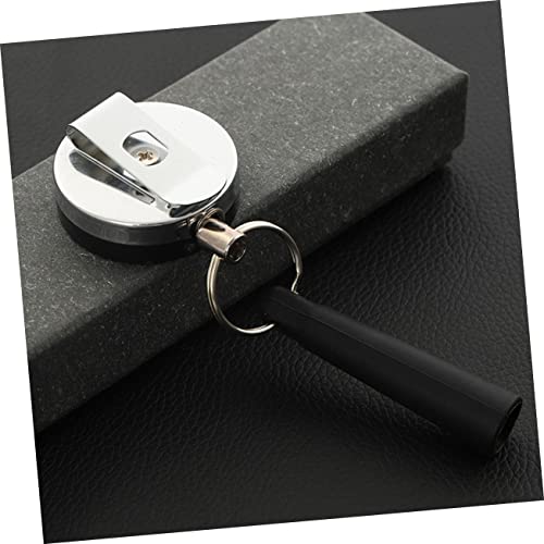 BESPORTBLE 3 Pçs Porta-Caneta Retrátil Porta-Chaves De Metal Crachá De Identificação Suporte De Sili