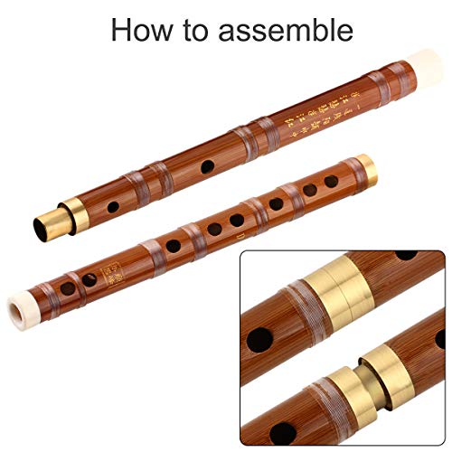 Traditional Handmade Chinese Musical Instrument Vintage Bamboo Flute Dizi (D Key)