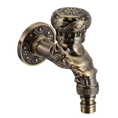 Uonlytech レトロ亜合製浴室シンク用洗面器蛇口 クラシックデザイン耐久性速水流 キッチン バスルーム兼用家 ホテル向け