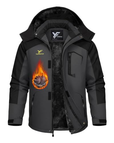 Yufawow Men's Waterproof Snowboard Jacket