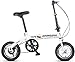 WOLWES Bici da città pieghevole per adulti, leggera, con telaio in acciaio al carbonio, portatile, per uomini e donne A,12in