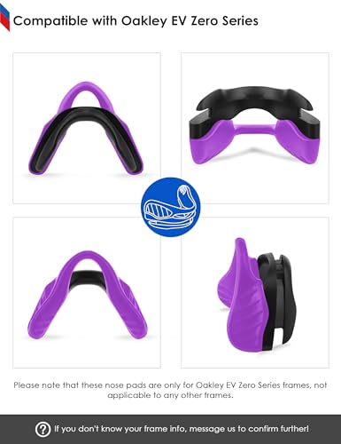 Coussinets de nez anti-glisse violets pour Oakley EVZero Range - 5