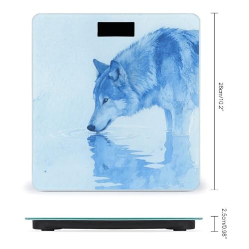 Balanza digital de baño Blue Wolf con vidrio templado miniatura 2