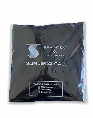 Image of Spandex & Table Linen Slim Jim Stretch Spandex Trash Can Cover, 23 Gallons Black